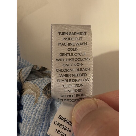 Avenue Light Blue Womens Shirt Skirt 18/20 Pre-Owned - Picture 13 of 16